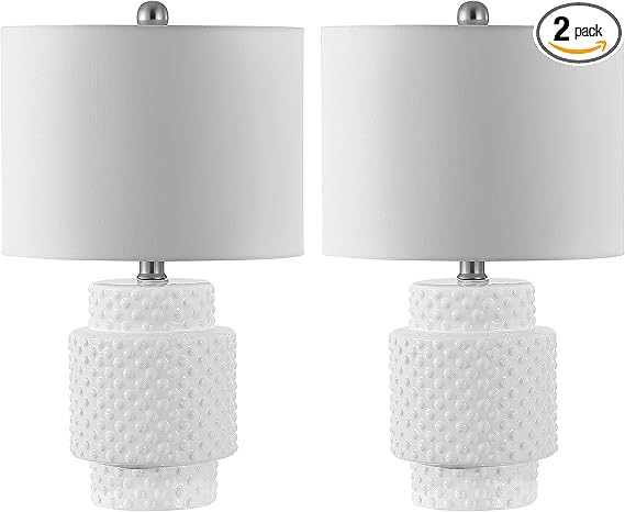 SAFAVIEH Lighting Collection Sonter Modern White 21-inch Bedroom Living Room Home Office Desk Nig... | Amazon (US)