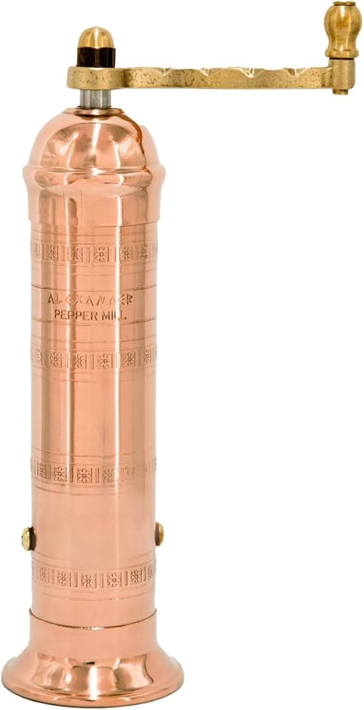 The Original Greek Pepper Mill 8 Inch Tall | European Pepper Mill Grinder with Crank Handle | Man... | Amazon (US)