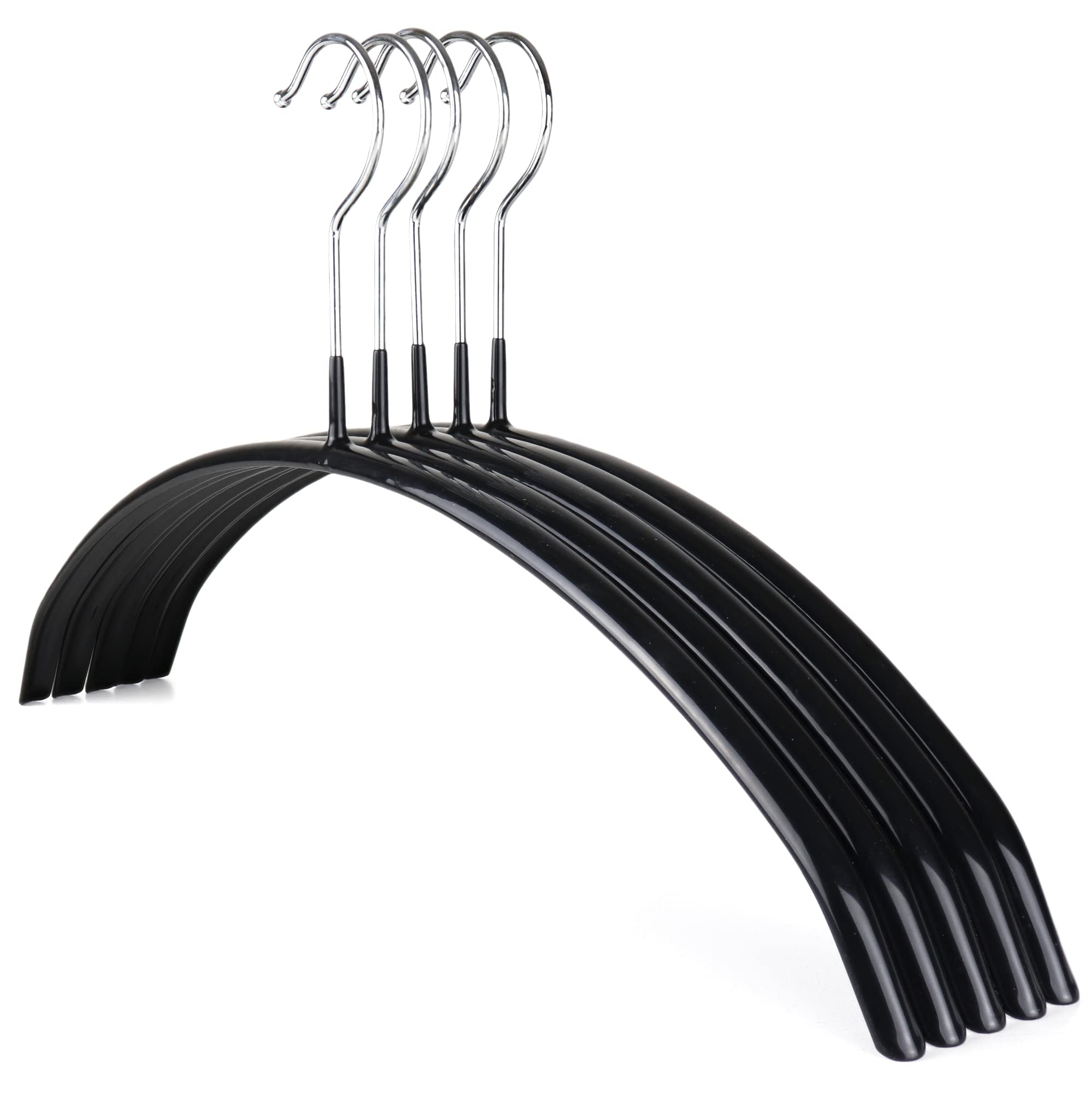 The Hanger Store Non-Slip Rubber Coat Hangers - Strong Metal Cloth Hangers with Anti-Rust Chrome ... | Amazon (UK)