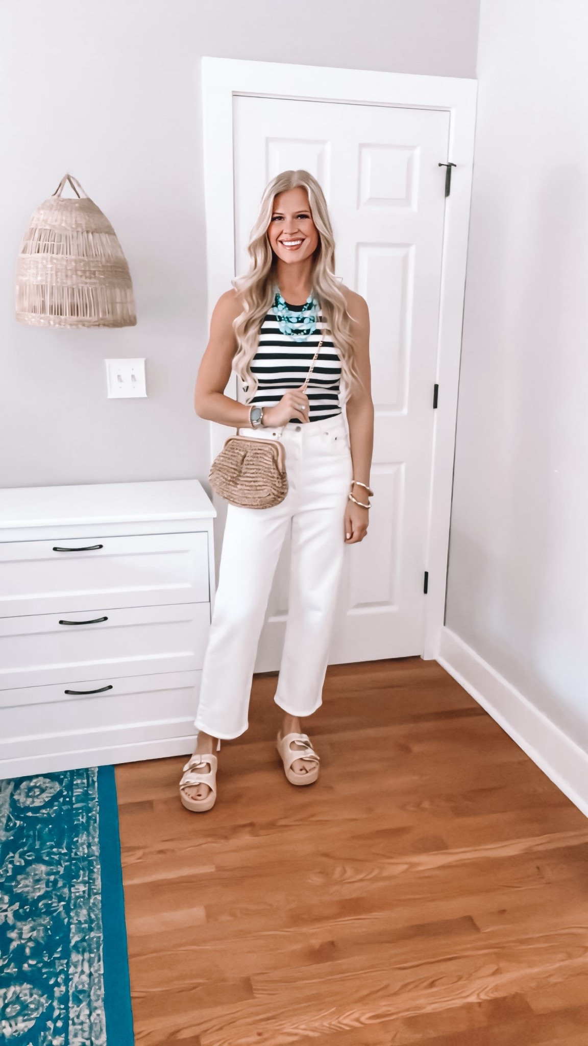 One of my all-time favorite outfits - and it’s all from Amazon! 😍 The white jeans are the best you will ever own and have the perfect amount of stretch, and the tank has a built in bra - no need to wear a bra? Yes please!

Wearing size small in the tank and size 28 in the jeans (I sized up)

#momstyle #mommusthaves #springstyle #amazondeals #amazonfashionfinds 

#LTKTall #LTKBeauty #LTKootd