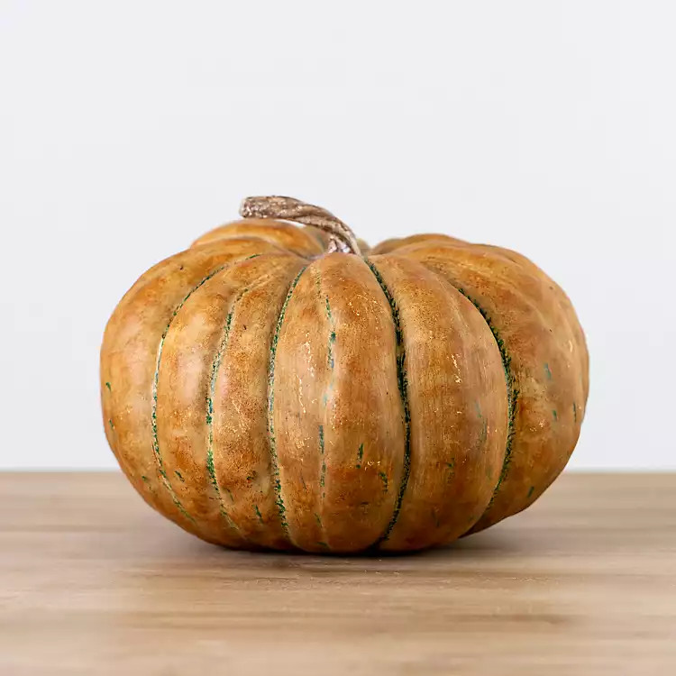 Orange Realistic Pumpkin Statue, 10.2 in. | Kirkland's Home