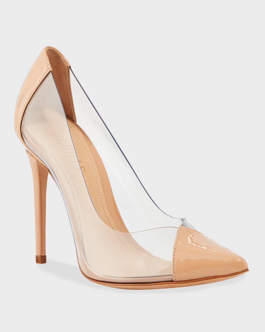 Schutz Cendi See-Through Vinyl High-Heel Pumps | Neiman Marcus