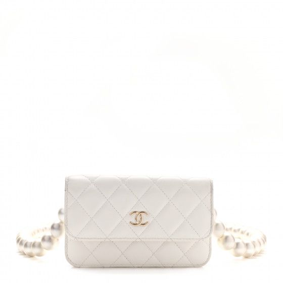 CHANEL

Calfskin Quilted Pearl Mini Wallet On Chain WOC White | Fashionphile