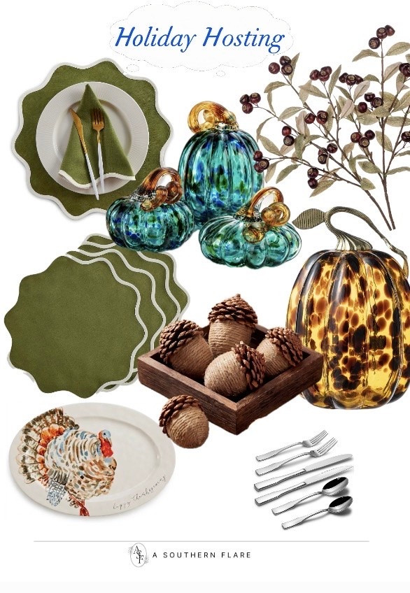 Make your Thanksgiving table pop with these festive fall decor items! Perfect for holiday hosting. #ThanksgivingDecor #HolidayHosting