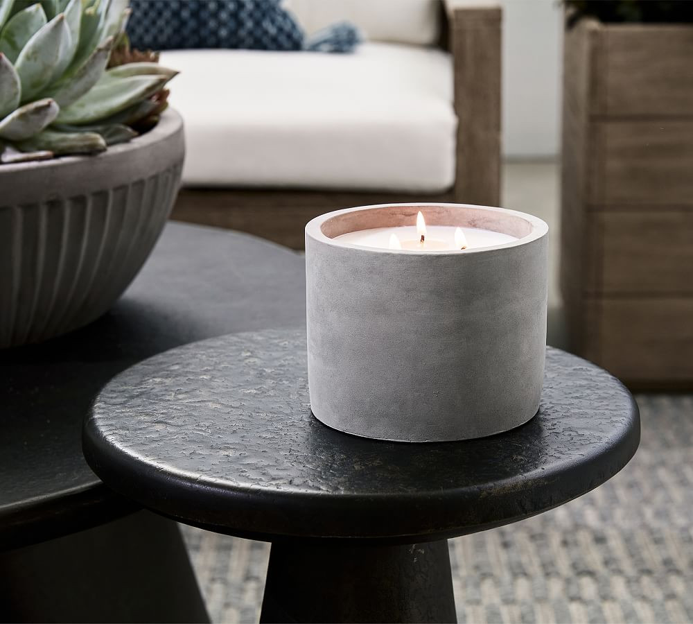 Abbott Cement Candle - Citronella & Geranium | Pottery Barn (US)