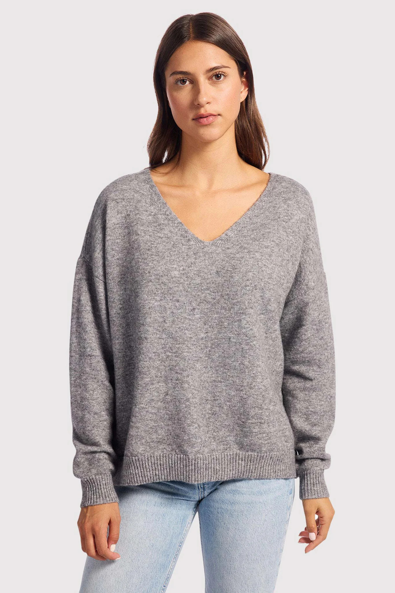 Cozy Knit V-Neck Sweater | Biscotti | Nuuds US