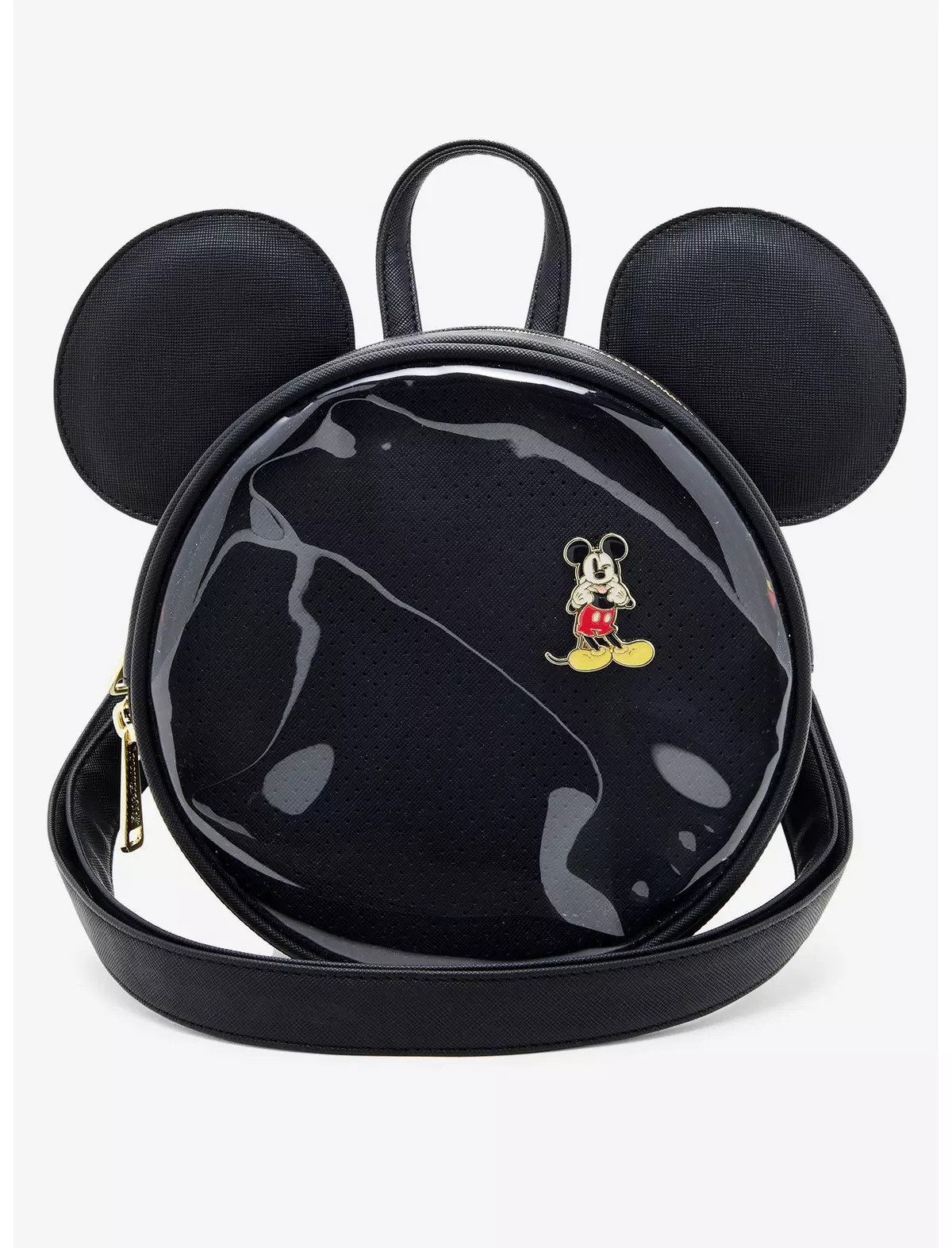 Loungefly Disney Mickey Mouse Ears Pin Display Crossbody Bag - BoxLunch Exclusive | BoxLunch