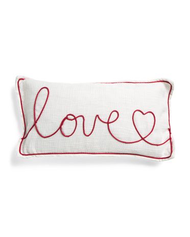 12x24 Heart Rope Pillow | TJ Maxx