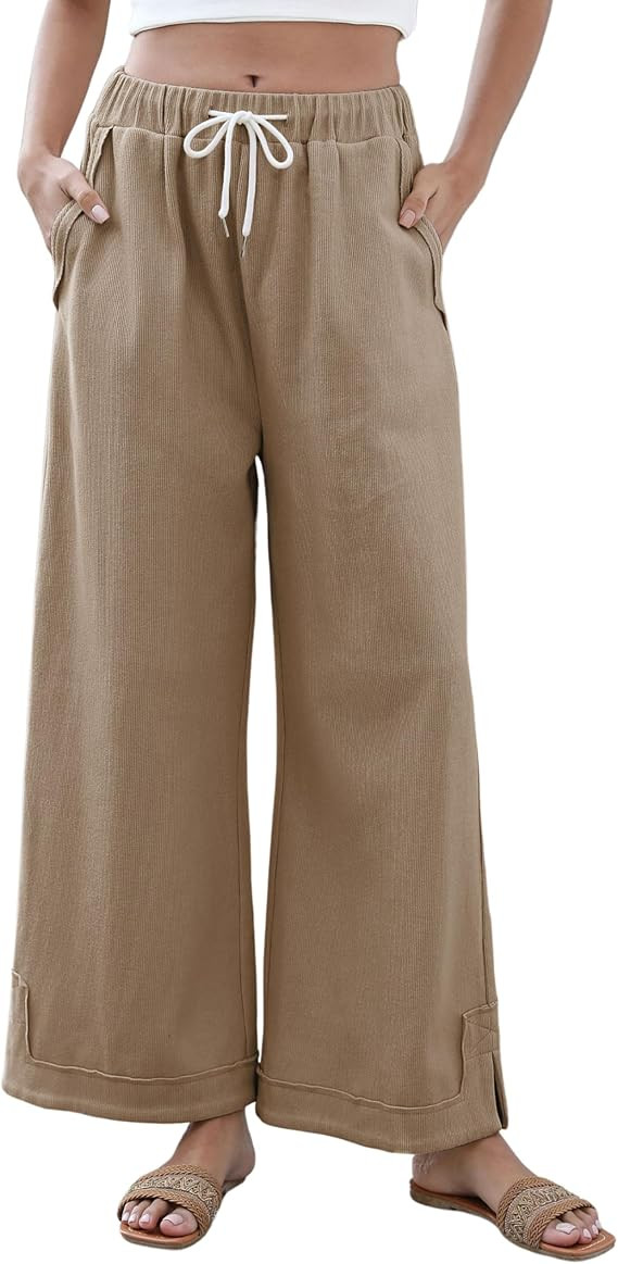 Springrain Baggy Wide Leg Pants, Loose Palazzo Pants | Amazon (US)