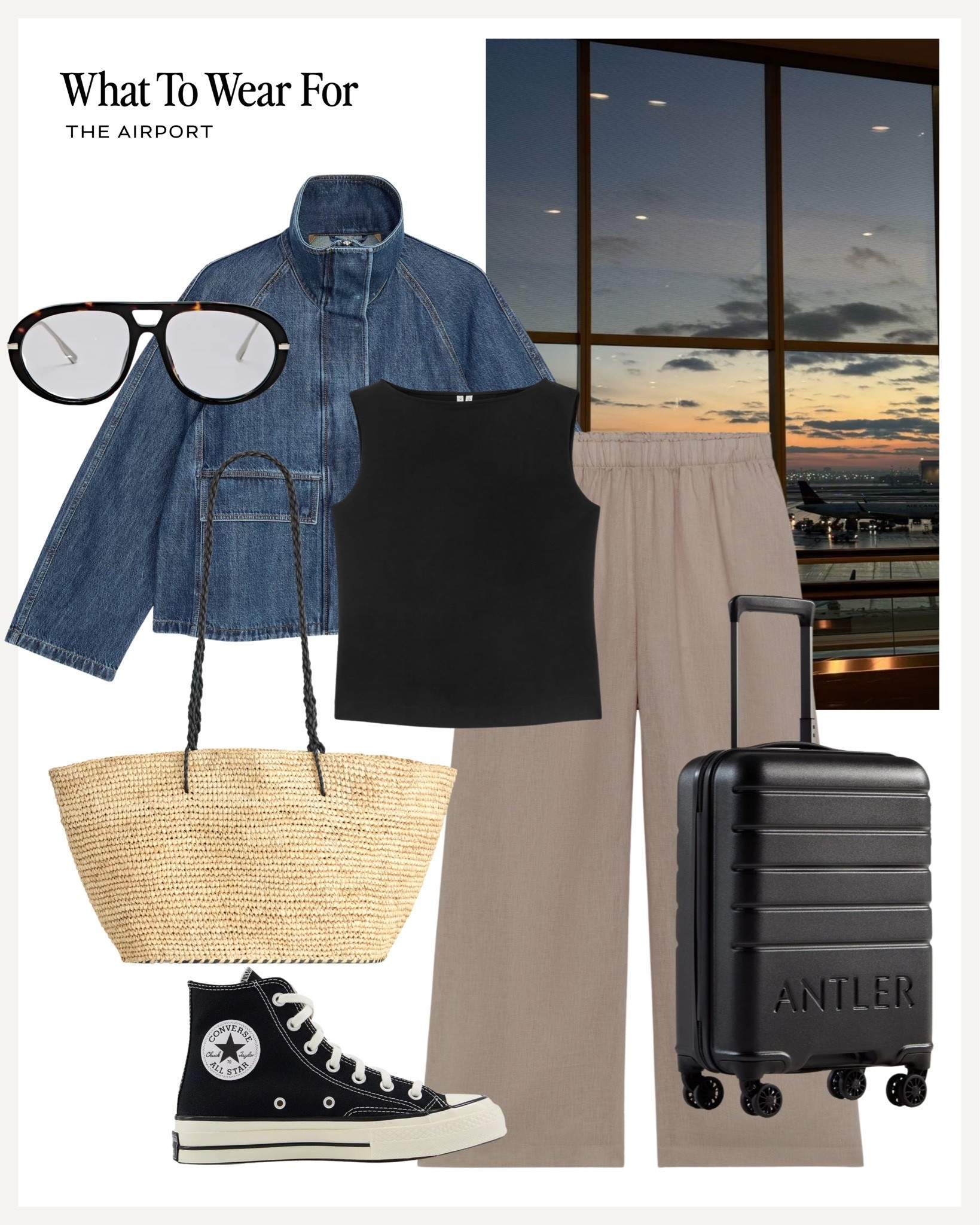 The airport ✈️ 

Linen trousers, denim jacket, converse, suitcase, travel outfit

#LTKsummer #LTKtravel