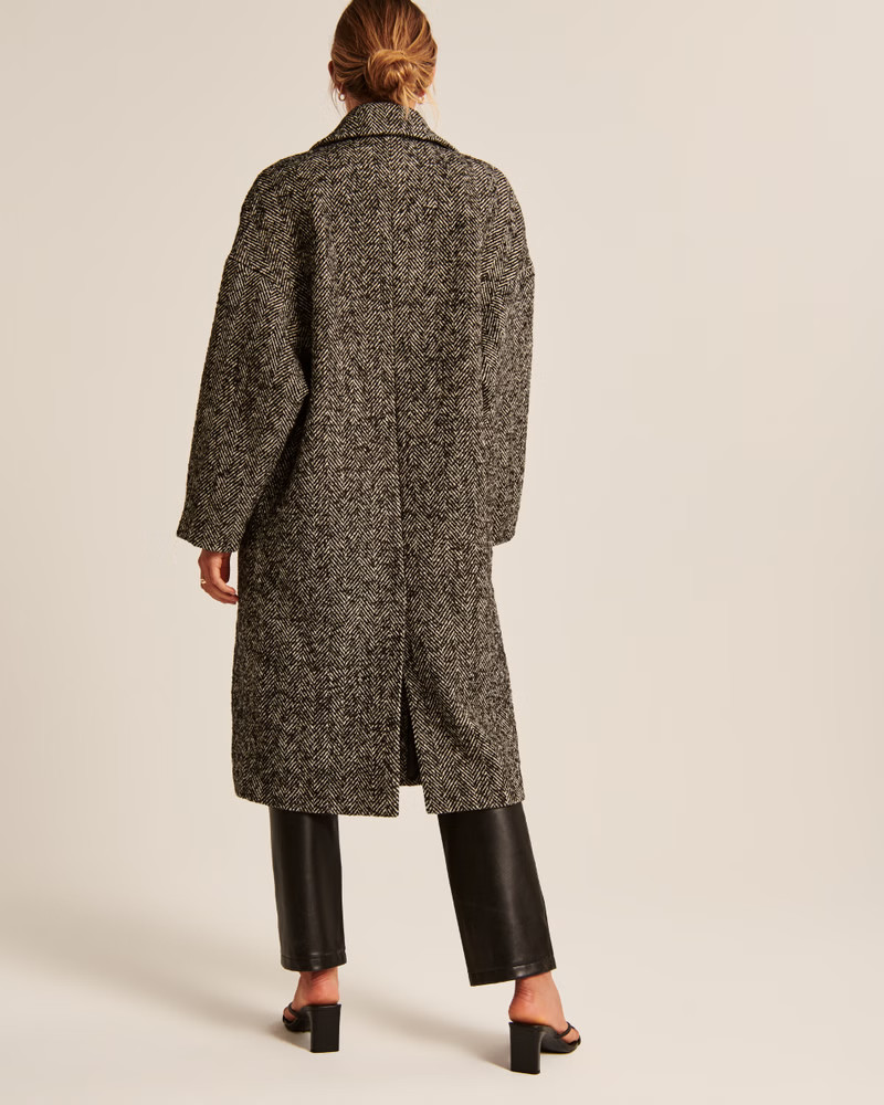 Women's Slouchy Textured Dad Coat | Women's Coats & Jackets | Abercrombie.com | Abercrombie & Fitch (US)
