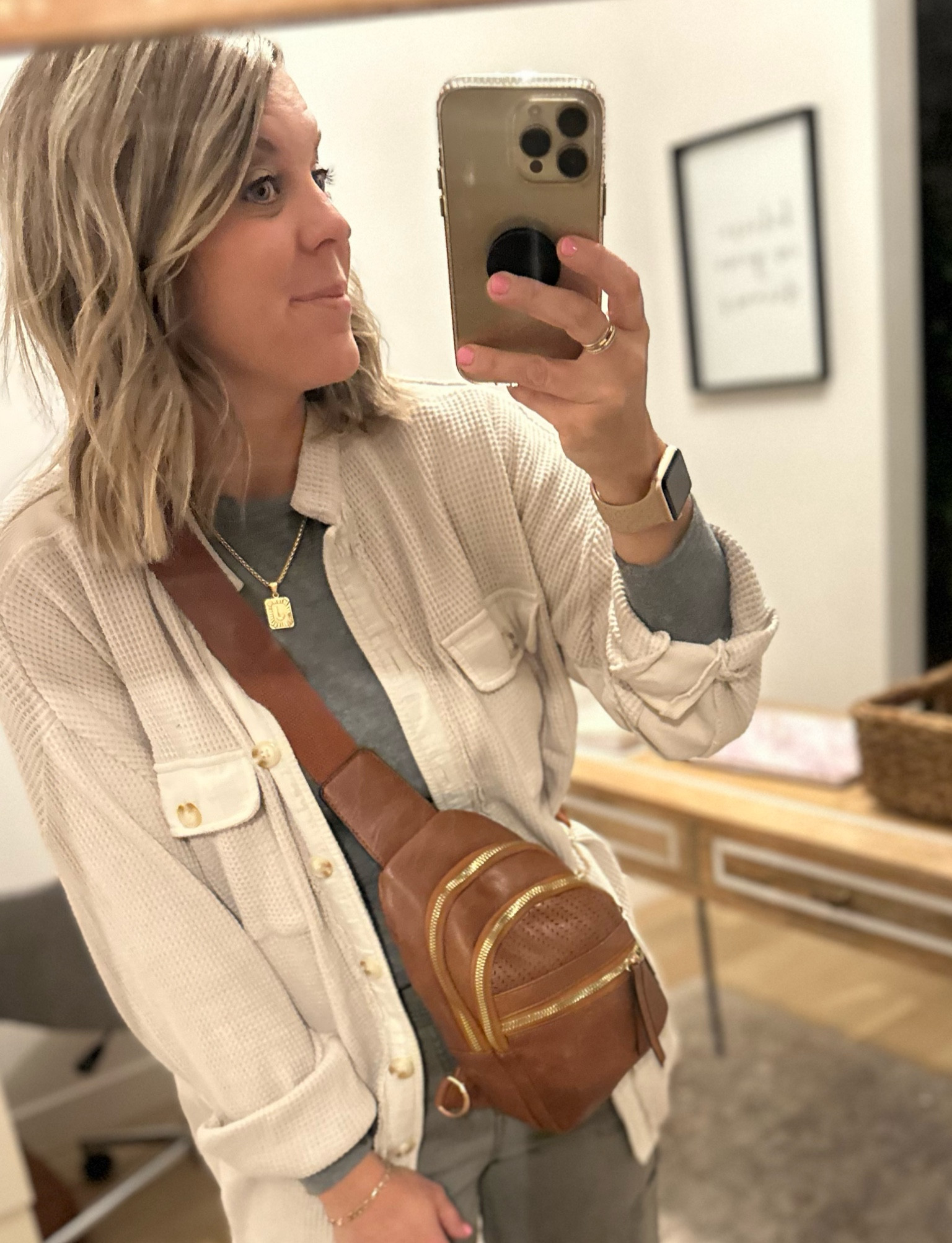 I LOVE this amazing small sling bag! I’ve been rocking it for over 3 months now and it has held up SO well! I love three pockets, the gold zippers and the color options. I have A-brown but looking at ordering black and the dark grey. It’s a perfect gift with the price tag of under $14! 

#LTKstyletip #LTKGiftGuide #LTKitbag
