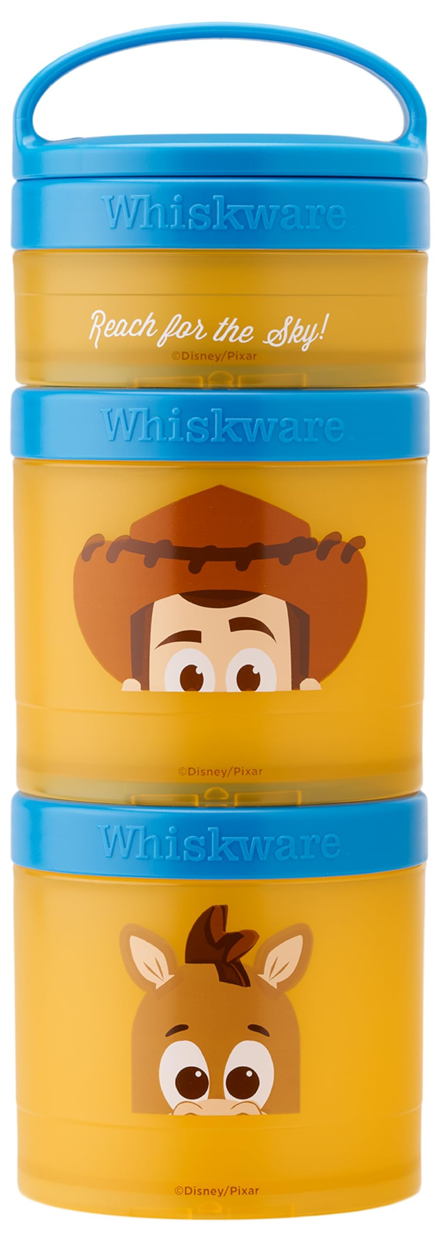 Whiskware Disney Pixar Stackable Snack Containers for Kids and Toddlers, 3 Stackable Polypropylen... | Amazon (US)