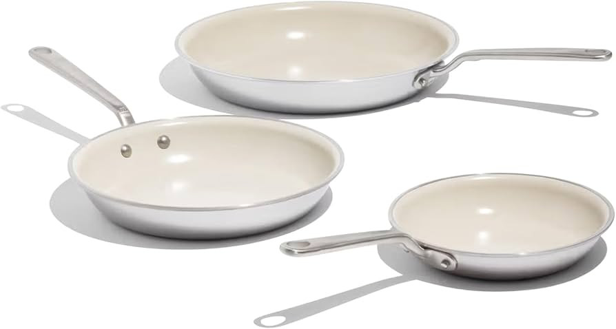 Made In Cookware - 3-Piece (Includes 8",10",12") CeramiClad 2.0 Non Stick Frying Pan Set (Stainle... | Amazon (US)