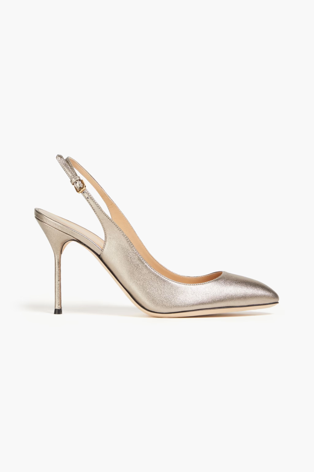 SERGIO ROSSI Metallic leather slingback pumps | THE OUTNET | The Outnet (US and CA)