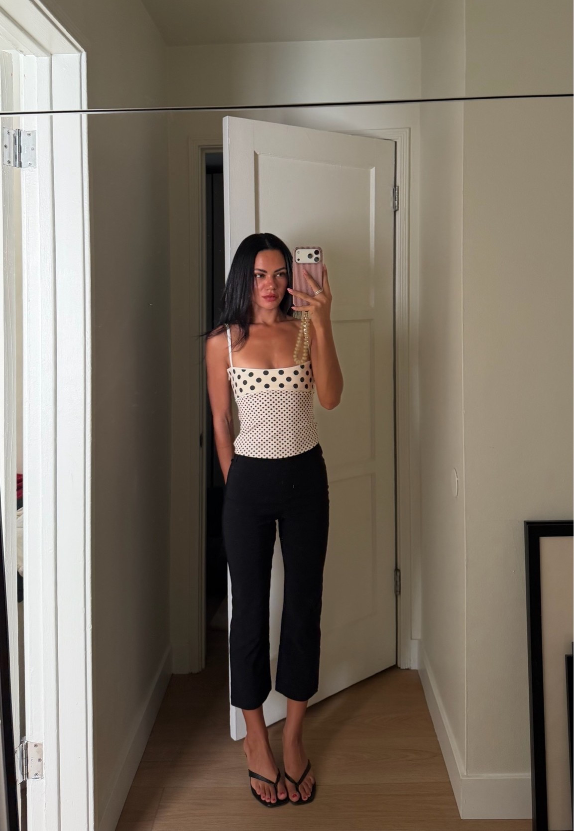 revolve polka dot top & black capris + Marc fisher heels

#LTKootd #LTKdayinmylife #LTKstorytime