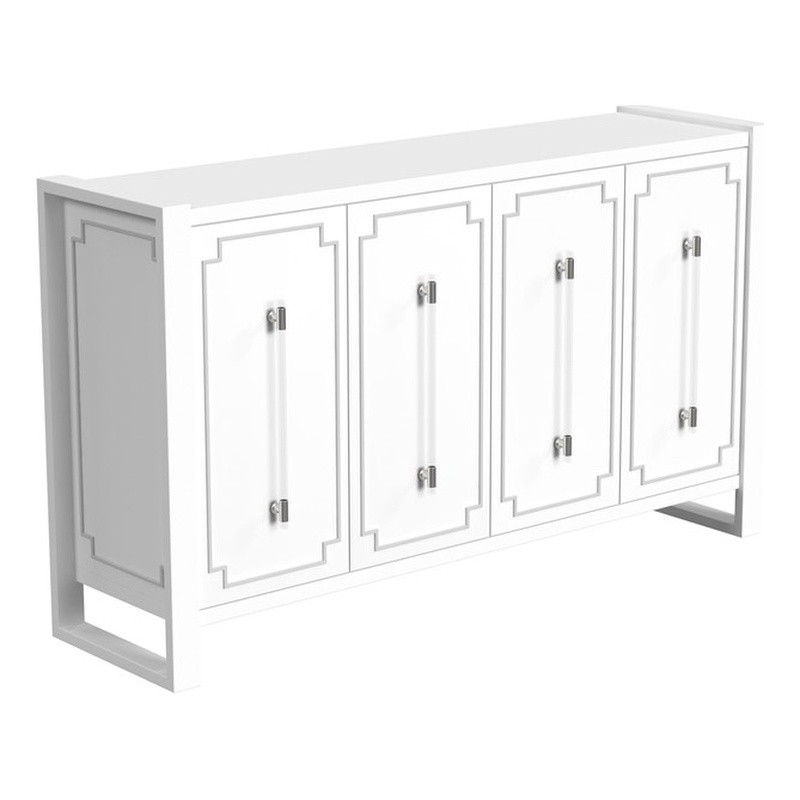 Mariah Server in Pearlized White Engineered Wood | Cymax