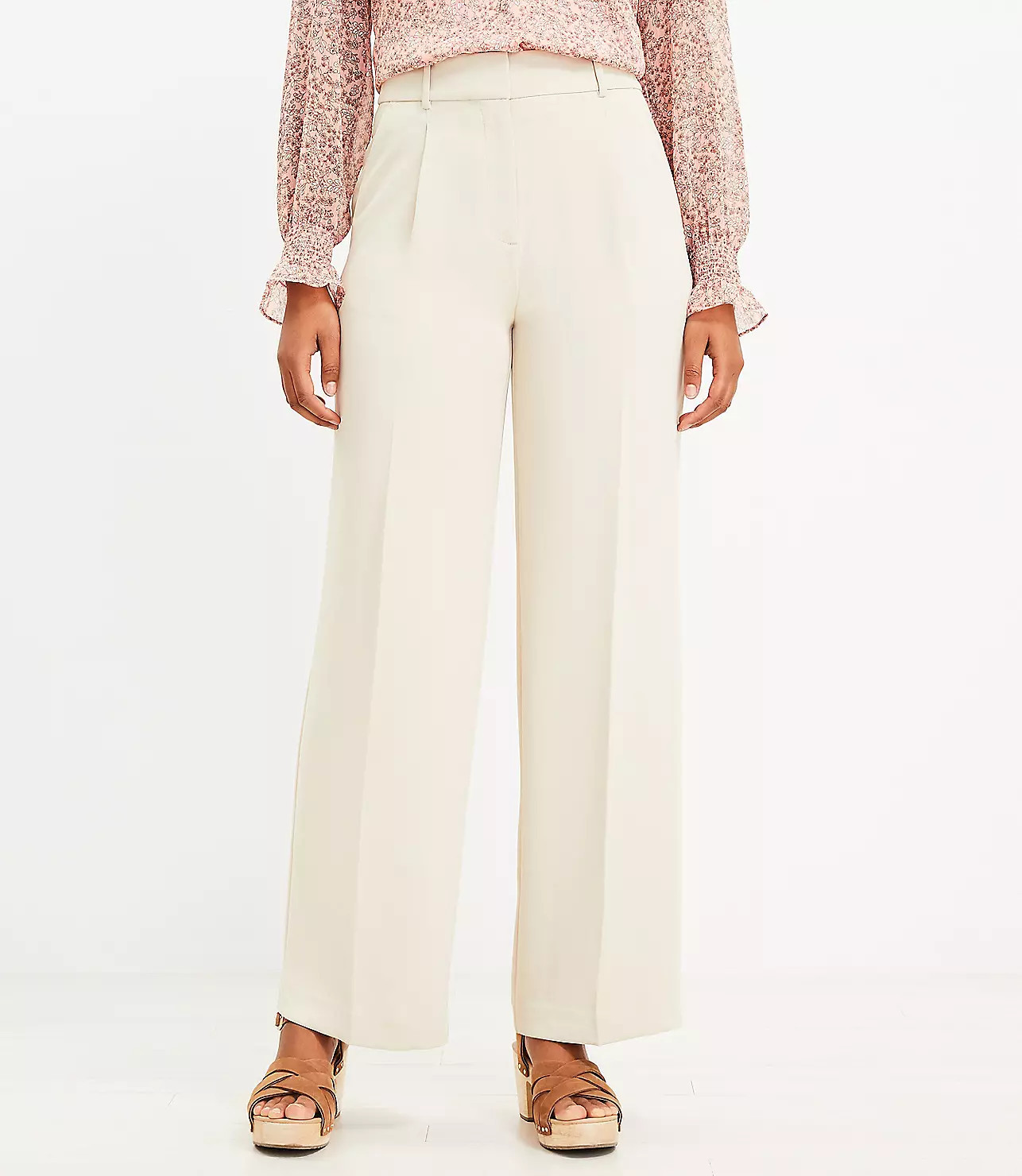 Petite Peyton Trouser Pants in Crepe | LOFT