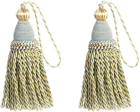 2 Pack Braided Tassel 24cm/9 Inch Key With Loops, Handmade Twisted Craft, DIY Accessories for Hom... | Amazon (US)