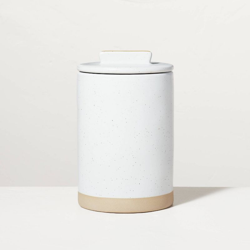 Speckled Matte Stoneware Canister Sour Cream/Tan - Hearth & Hand™ with Magnolia | Target