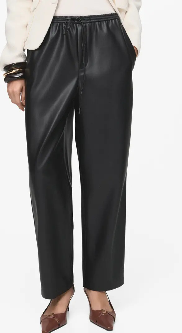 Faux Leather Drawstring Pants | Nordstrom