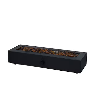 allen + roth 7-in W 40000-BTU Black Portable Tabletop Steel Propane Gas Fire Pit | Lowe's