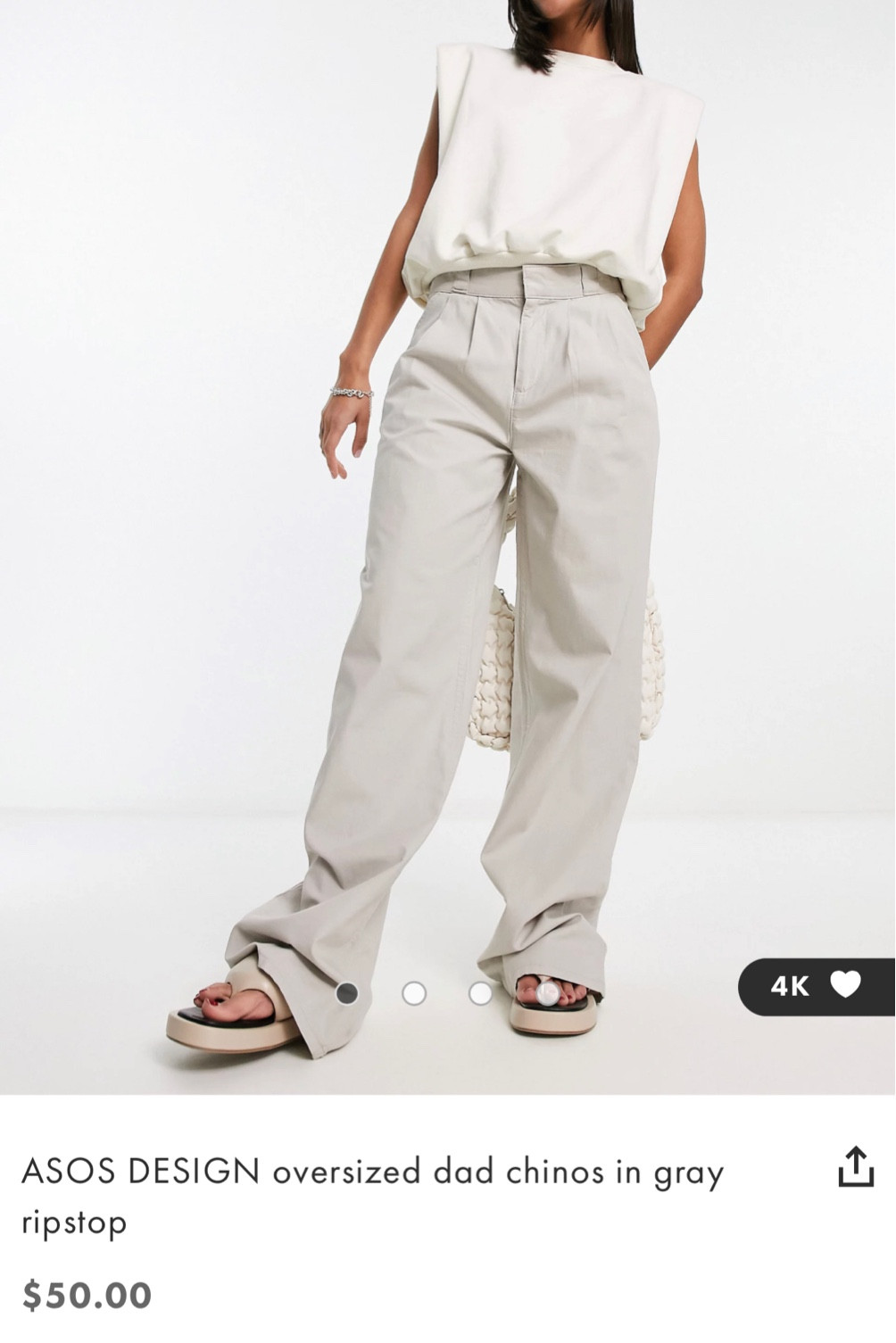 Oversized Dad Chinos -ASOS



#LTKstyletip #LTKworkwear #LTKunder100