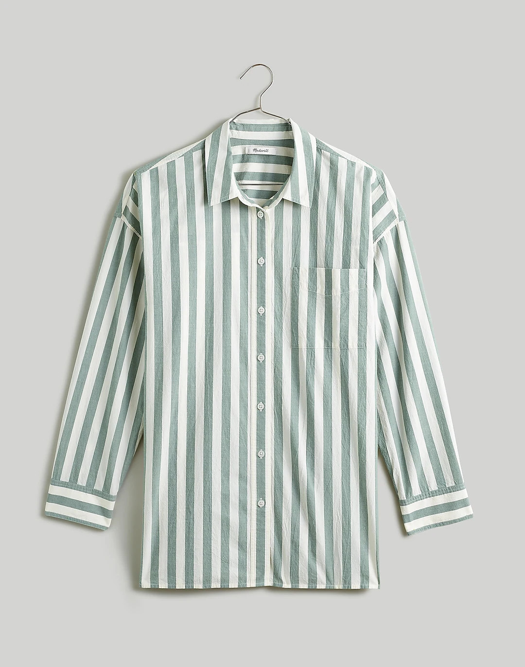 The Signature Poplin Oversized Shirt in Springy Stripe | Madewell