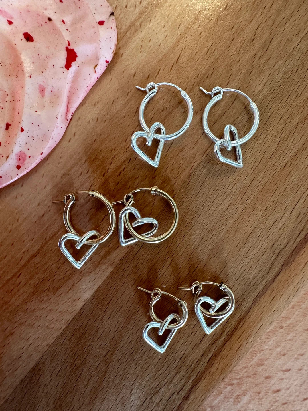 Heirloom Heart Hoop Earrings - Etsy | Etsy (US)