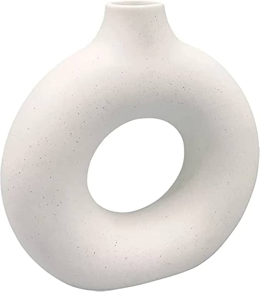 Vaso in ceramica bianchi per decorazione della casa, per fiori secchi, decorativi per tovaglia co... | Amazon (IT)