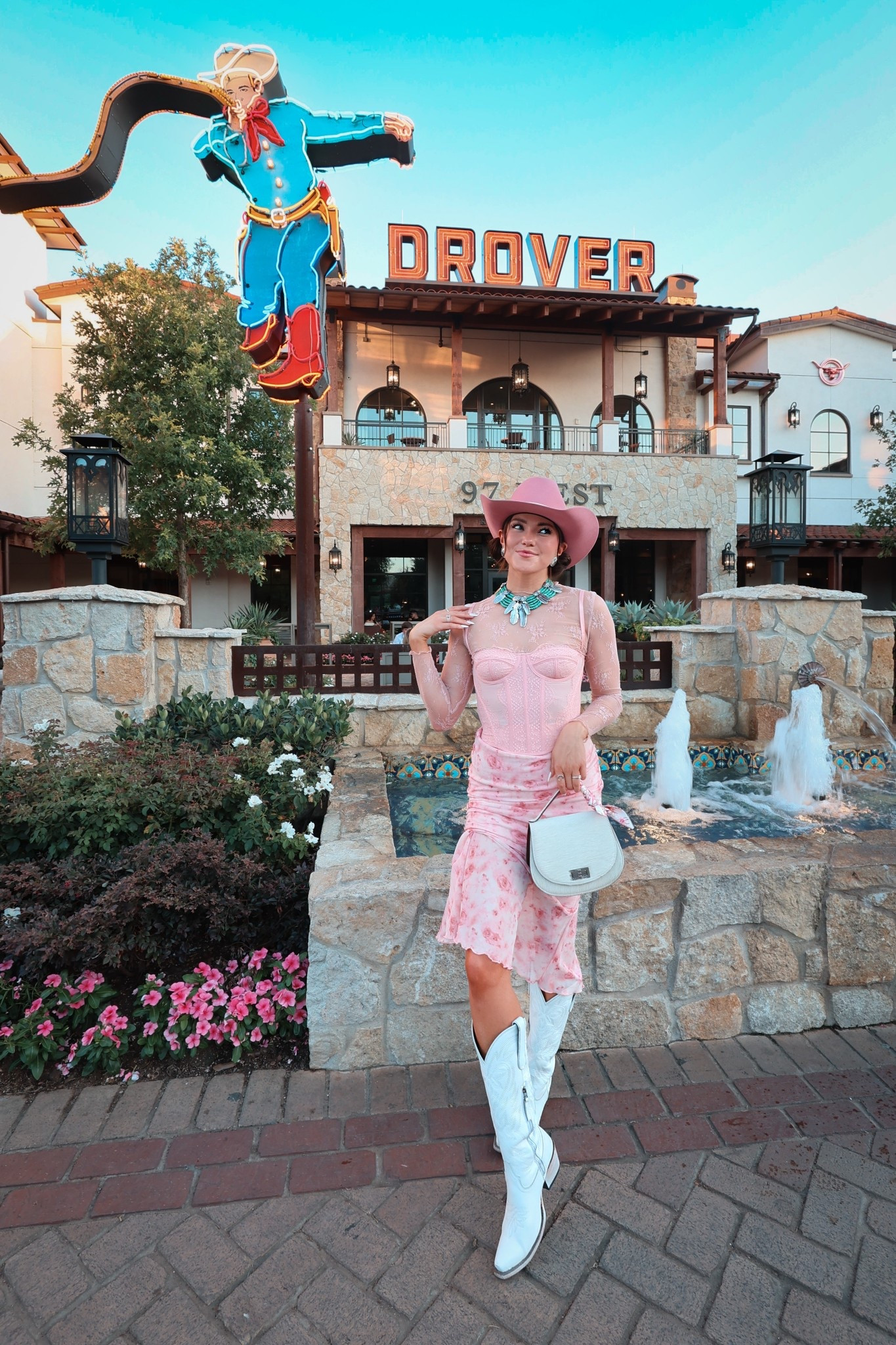 Pink cowgirl outfit for “Pink Pony Club” night at Hotel Drover! 

Gigi pip hats: “CARAK15”
Lane boots: “TXCARA”
Bag: LovLeathers - “CARALOV"

#LTKU #LTKSeasonal #LTKStyleTip