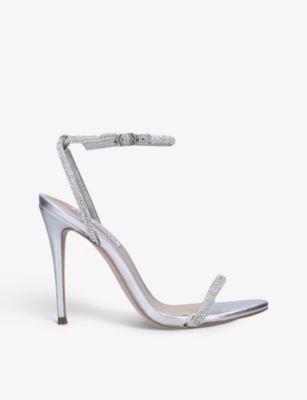 Breslin rhinestone-embellished suede heels | Selfridges