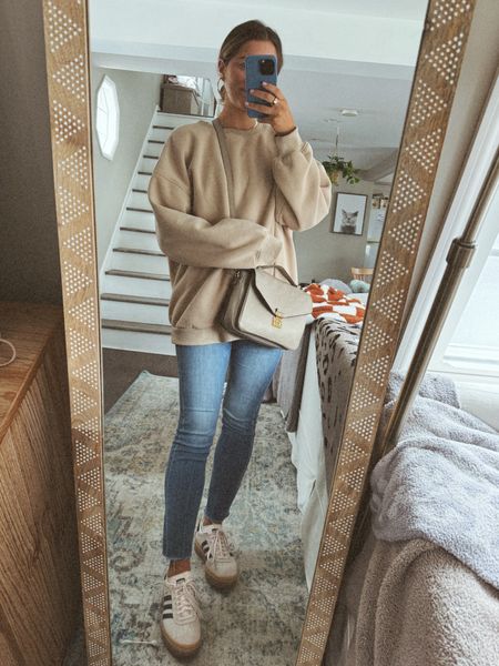 Casual outfit idea 
True size in jeans
Sized down 1/2 a size in shoes
Sweatshirt is linked in my Amazon storefront 

#LTKfindsunder50 #LTKfindsunder100 #LTKstyletip