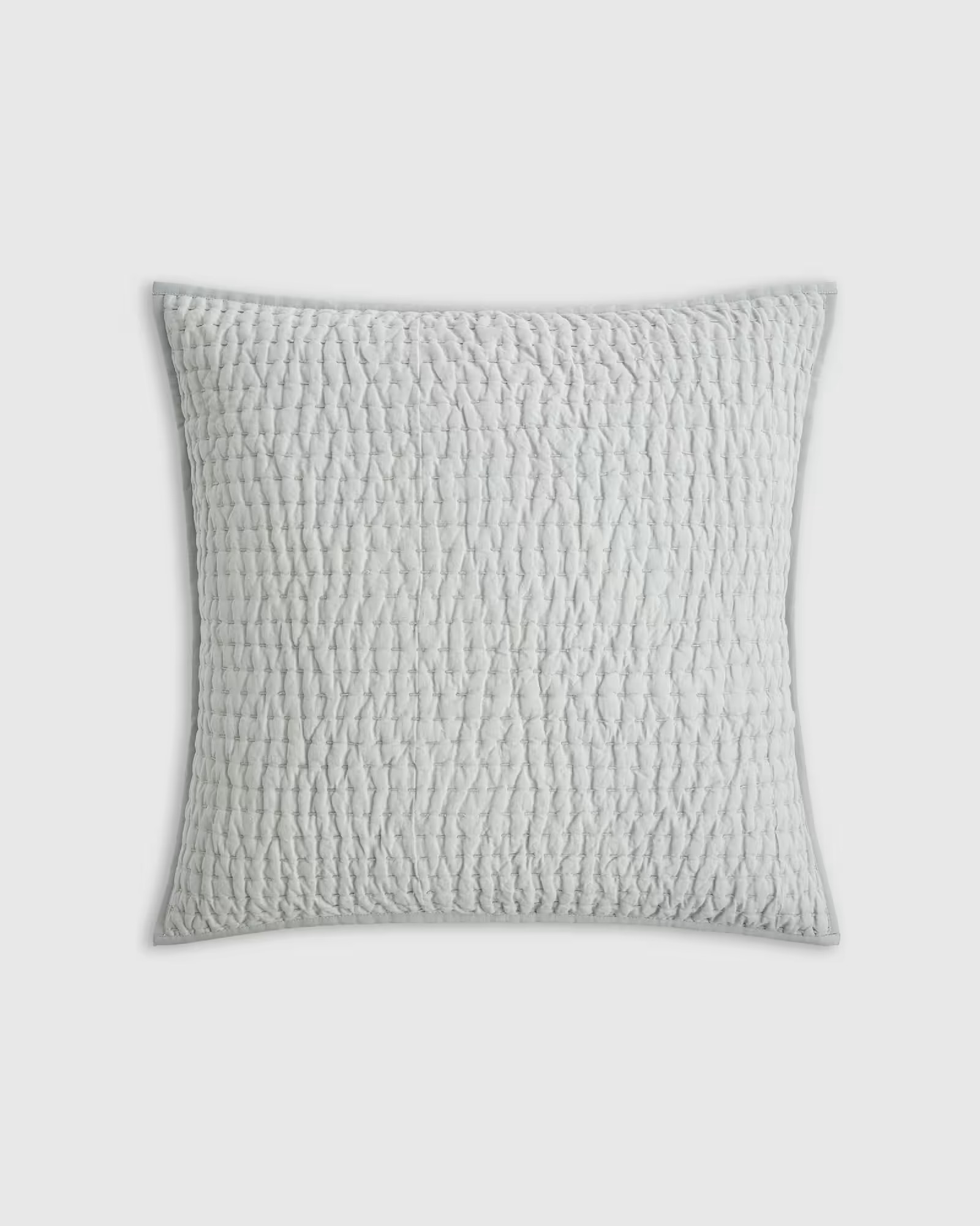 European Linen Cotton Stitch Quilted Euro Sham | Quince