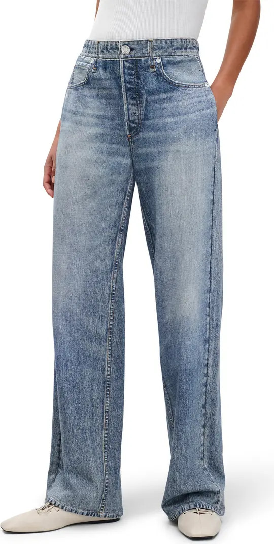 rag & bone Miramar Wide Leg Cotton Terry Sweatpant Jeans | Nordstrom | Nordstrom