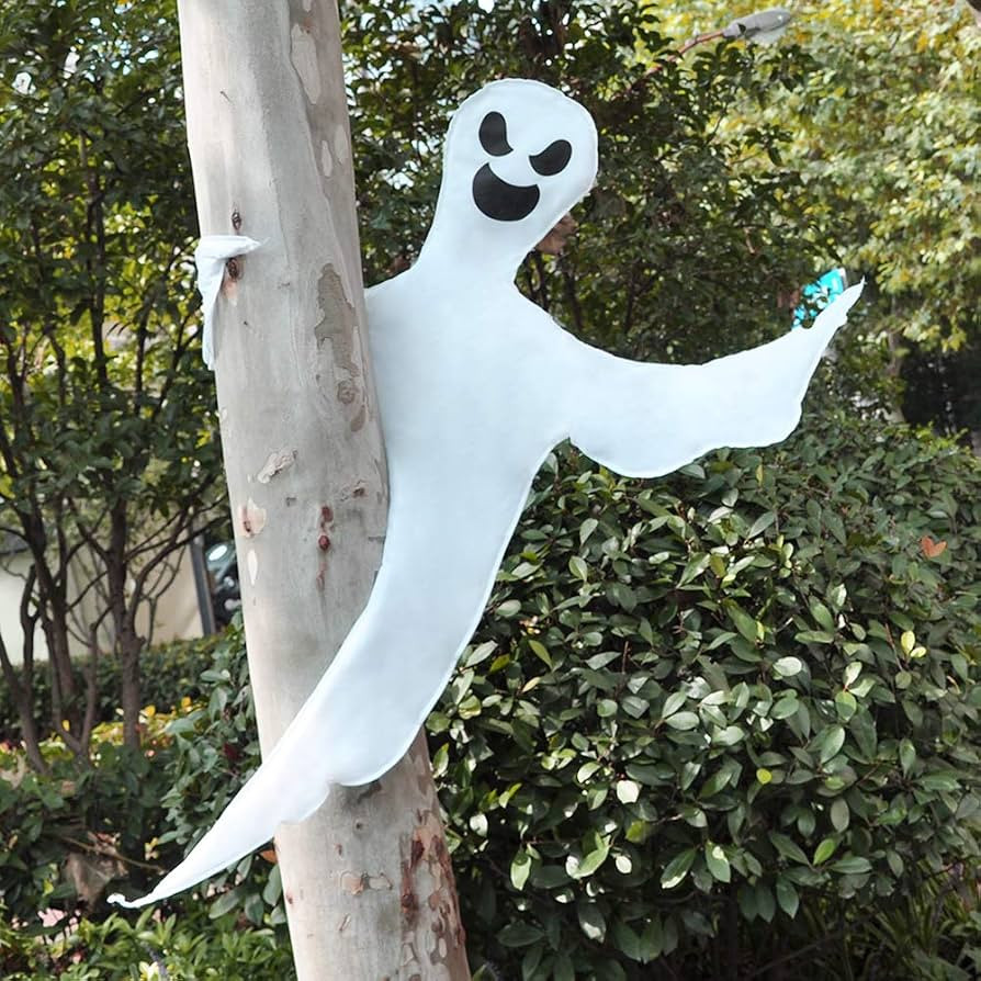JOYIN 53\u201d Halloween Bendable Tree Wrap Ghost Decoration for Halloween Outdoor, Lawn, Tree, P... | Amazon (US)