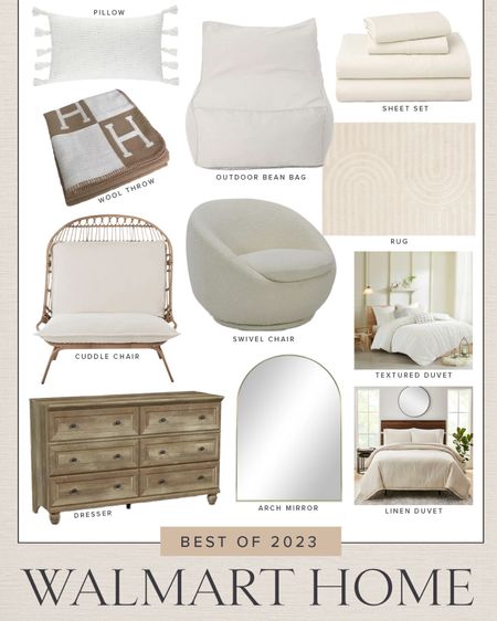 HOME \ best of 2023 Walmart 

Accent chair
Bedding
Bedroom
Dresser
Living room 

#LTKfindsunder100 #LTKhome