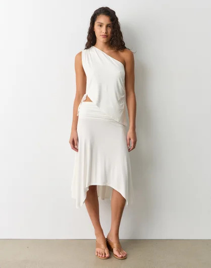 Ruched Hankerchief Midi Skirt | Glassons (Australia)