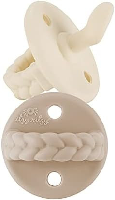 Amazon.com: Itzy Ritzy Sweetie Soother Silicone Orthodontic Pacifiers with Collapsible Handle & T... | Amazon (US)