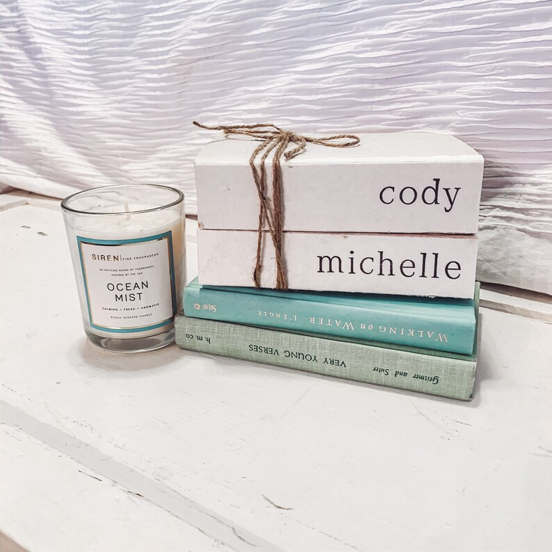 Bookstacks with names | Etsy | Etsy (US)