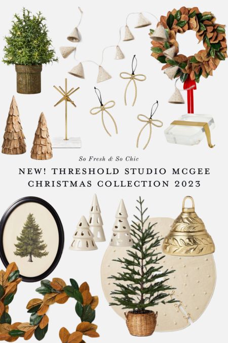 The new Threshold Studio McGee Christmas collection is here and it’s gorgeous!
-
Minimalist Christmas Decor - white Christmas decor - neutral Christmas decor - magnolia leaf garland fireplace mantel Christmas decor - large faux Christmas tree in basket - oval framed Christmas tree art - large gold bell decor - pearl metal bow ornaments - textured wood Christmas trees decor figurines - ceramic houses LED - ceramic bells LED - potted greenery Christmas decor - large magnolia wreath with red ribbon - Christmas wreath - pompom tree skirt cream - lucite and brass stocking holder - white ceramic bell garland - affordable Christmas decor studio mcgee target

#LTKfindsunder100 #LTKHoliday #LTKhome