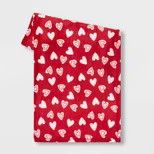 Plush Valentine’s Day Hearts Throw Red/Cream - Spritz™ | Target