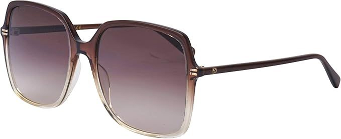 GUCCI GG Oversized Square Sunglasses Brown | Amazon (US)