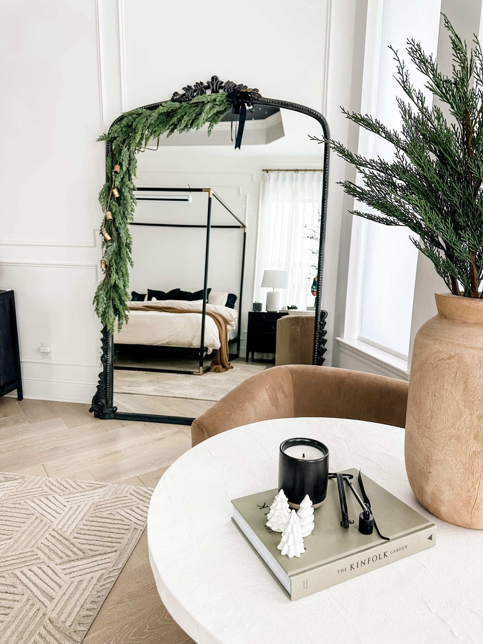 Holiday home decorating, cedar garland and small gold bells. 20% off all @joymeetshome #ad #joymeetshome #seasonofjoy
CODE: 20ANNIE

#LTKHoliday #LTKunder50 #LTKhome