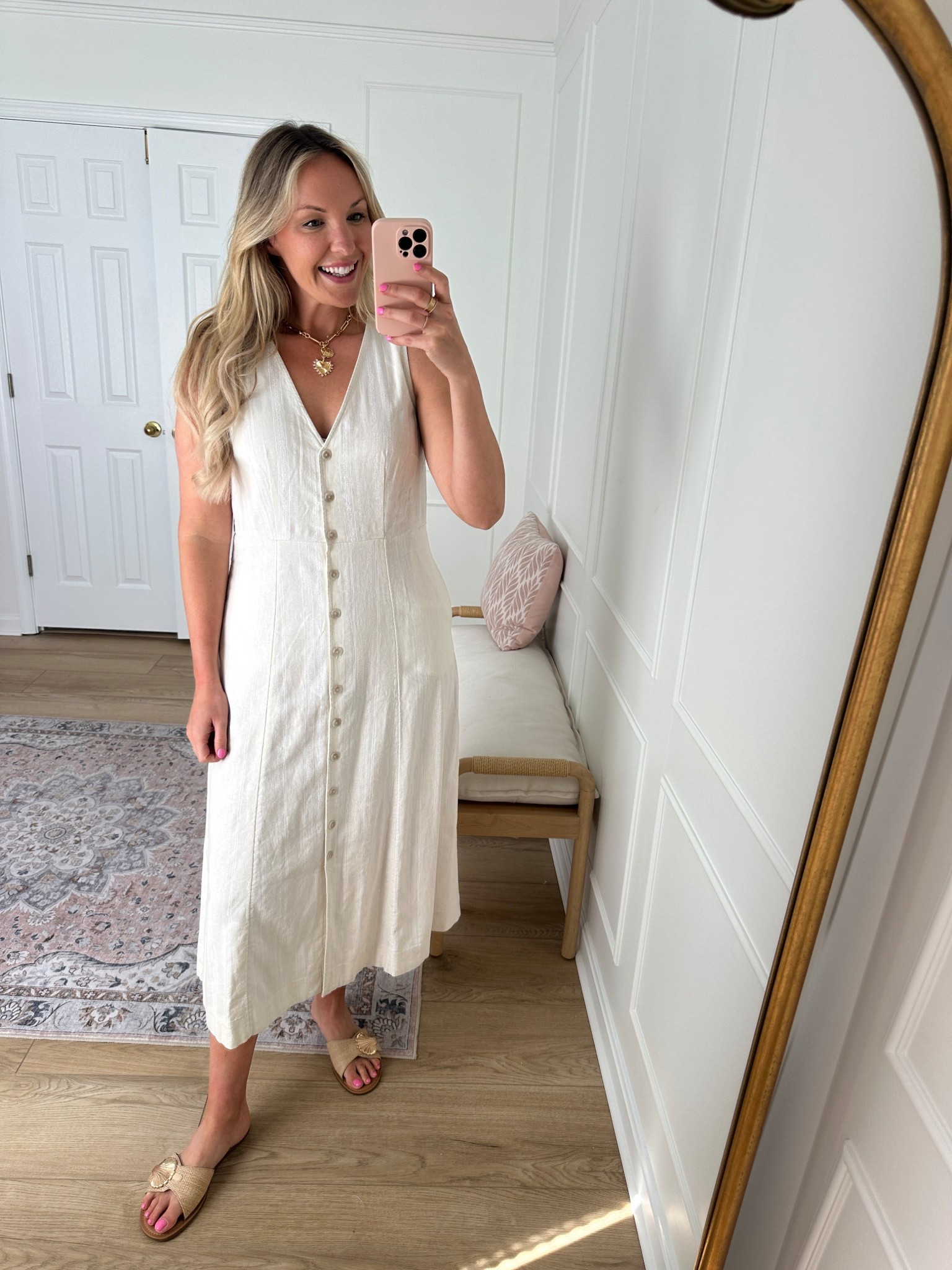 Casual summer  dress I’m loving - midi dress - I wear a medium 

#LTKStyleTip #LTKSeasonal #LTKFindsUnder50