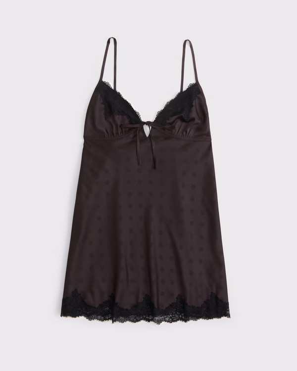 Jacquard Lace and Satin Nightie | Abercrombie & Fitch (US)