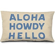 Aloha Howdy Hello Pillow Covers,Western Coastal 12x20 Pillow Covers,Preppy Throw Pillow Covers,Co... | Amazon (US)