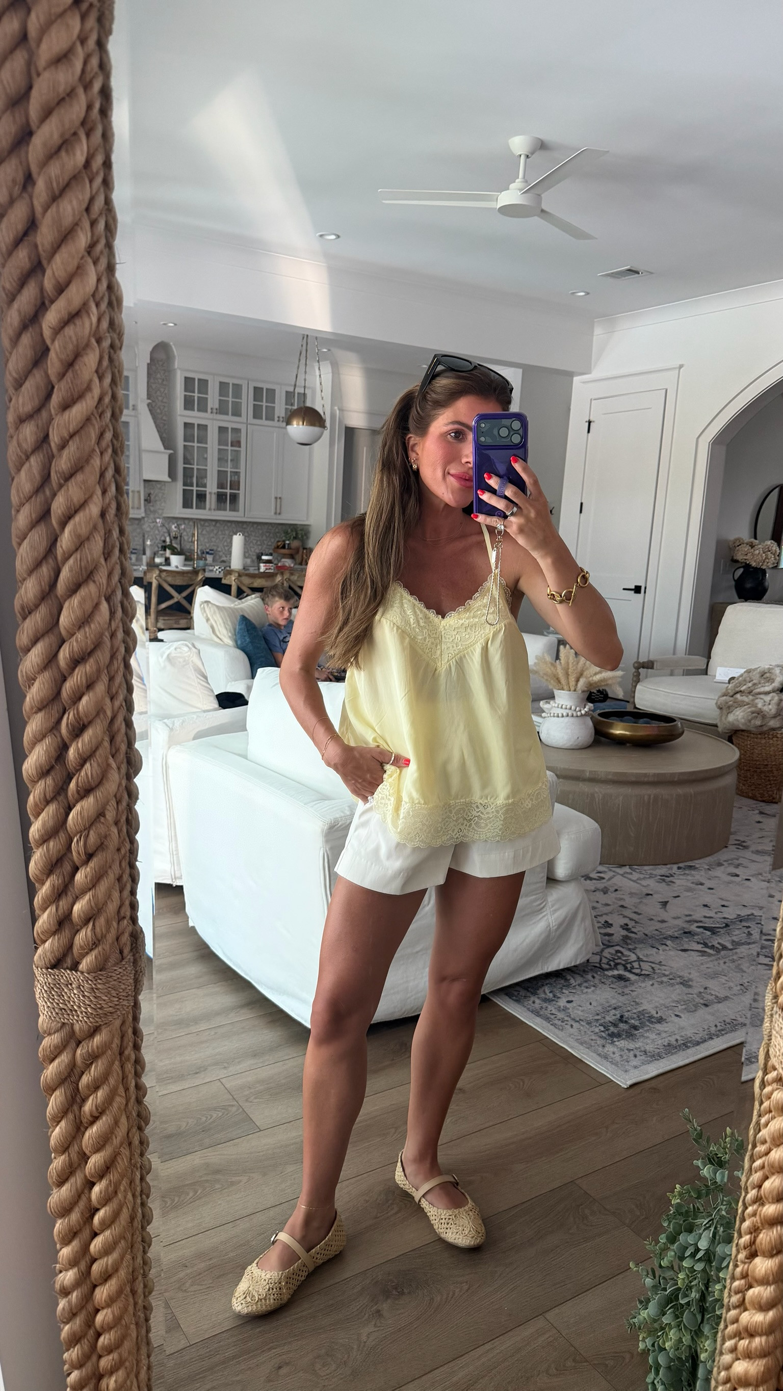 Just got these high waisted shorts and they are perfect for a casual summer day out. Paired with my favorite cami, they make for a cute and comfy look. summer shorts, casual wear, comfy style, amazon finds, stylish outfits, daily wear 

 #LTKootd #LTKPetite