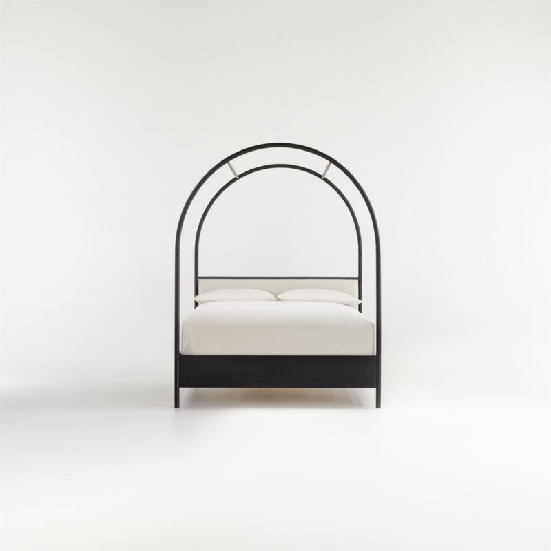 Canyon Arched Canopy Bed with Upholstered Headboard | Crate and Barrel | Crate & Barrel