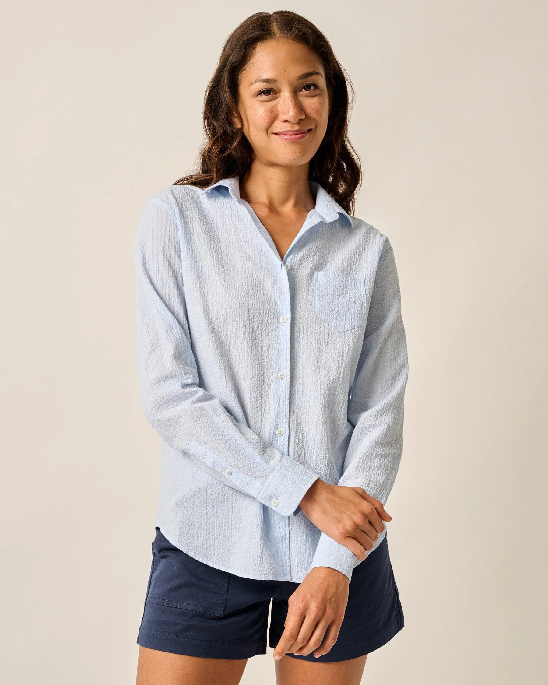 Marisa Stretch Cotton Button Down Shirt | johnnie O